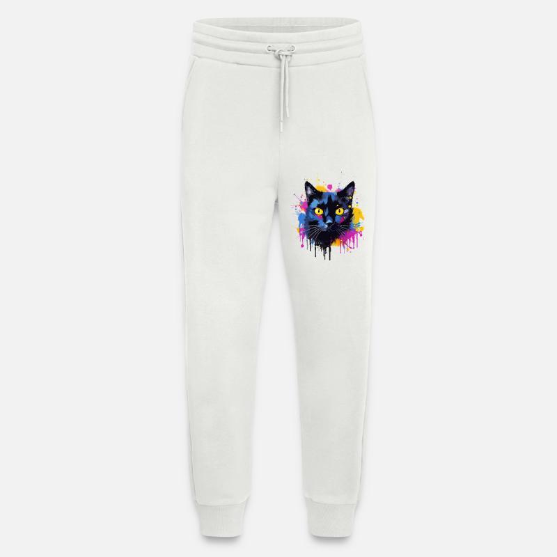 Bunte Bombay-Katzengesicht-Splash-Kunst - Jogginghose - made by SPREAD - OFF WHITE