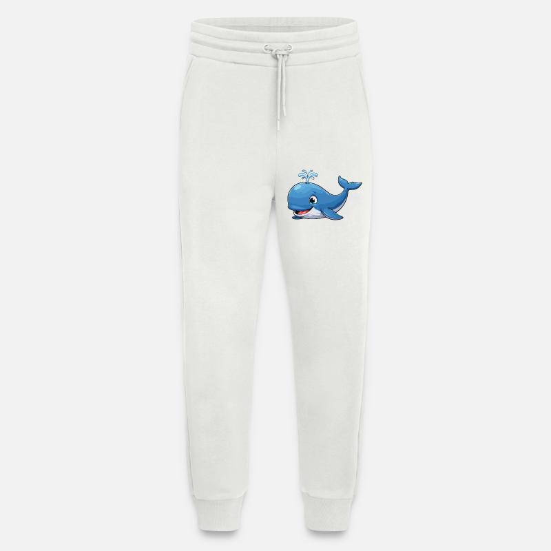 Blauer Wal Cartoon - Jogginghose - made by SPREAD - OFF WHITE