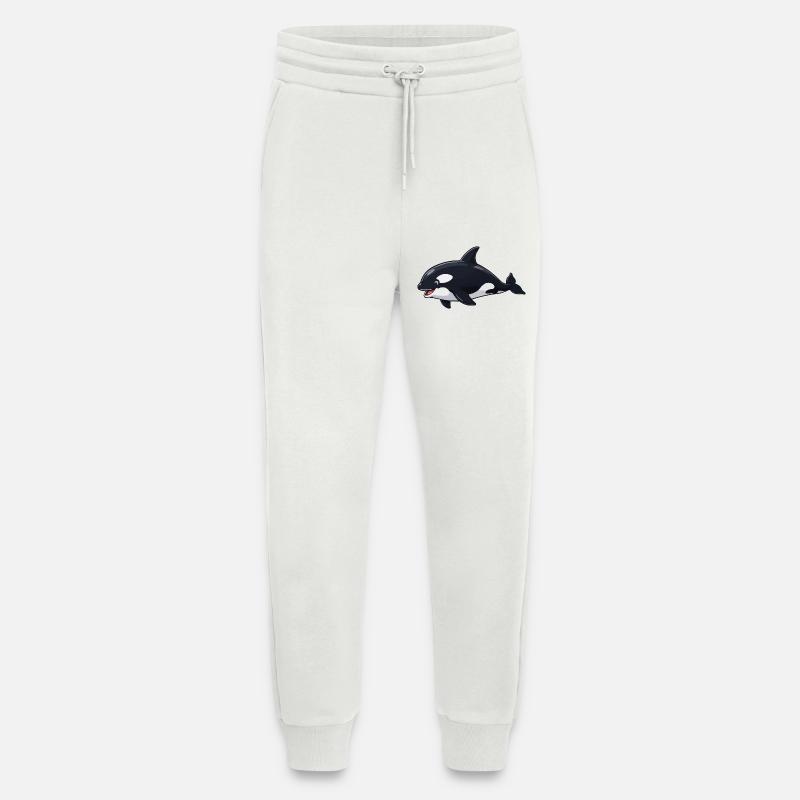 Orca Cartoon Whale Design - Jogging Pants - made by SPREAD - OFF WHITE