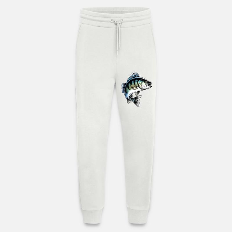 Springender Barsch Dynamische Fischillustration - Jogginghose - made by SPREAD - OFF WHITE