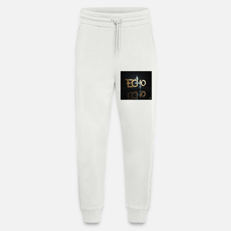 Jeu de lumière Echo Geometry - Pantalon de jogging bio décontracté fabriqué en UE - OFF WHITE