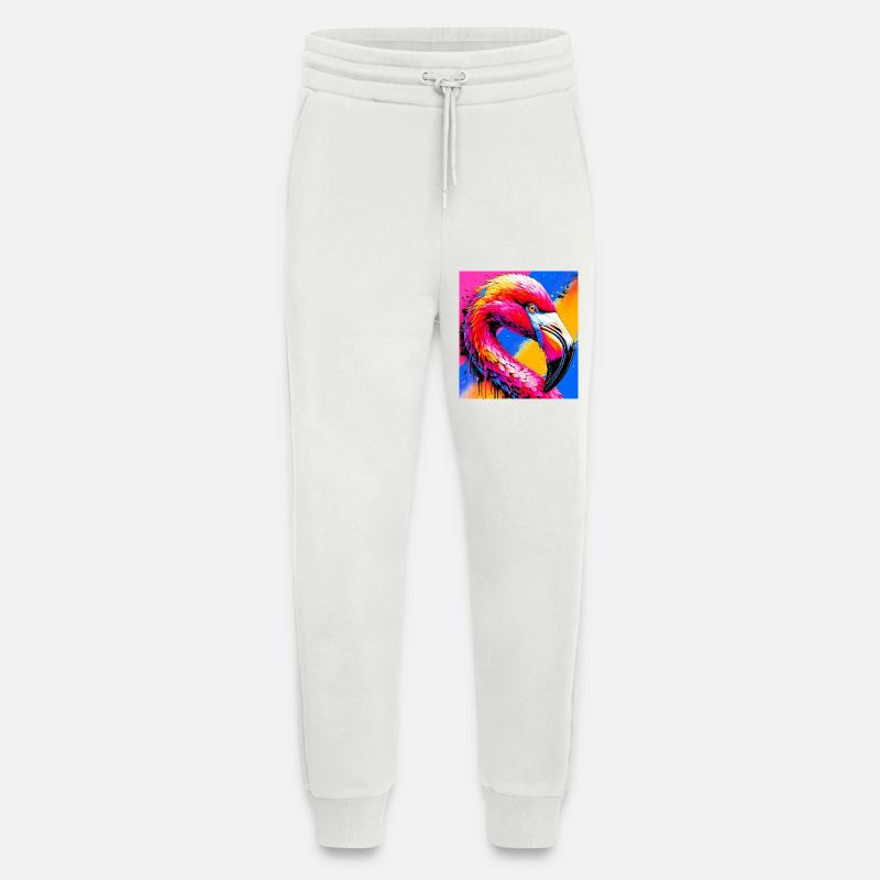 flamingo - Jogging Pants - made by SPREAD  - OFF WHITE