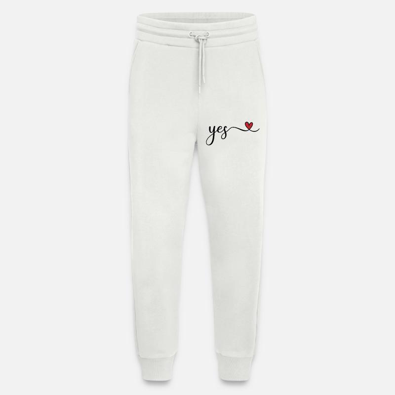 yes - Pantalon de jogging bio décontracté fabriqué en UE - OFF WHITE