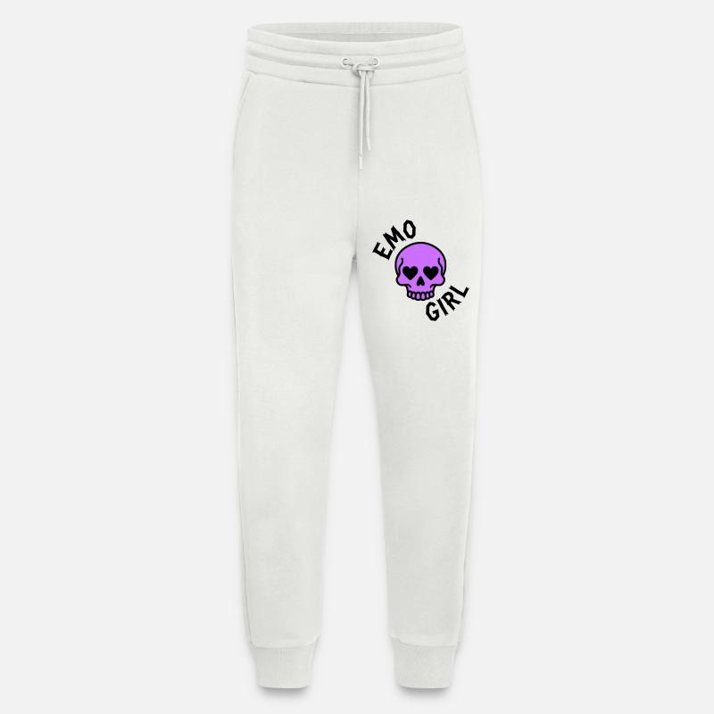 Fille emo - Pantalon de jogging bio décontracté fabriqué en UE - OFF WHITE