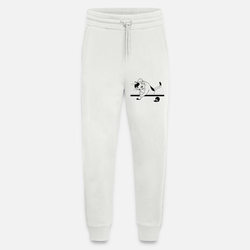 Puissance du chat - Pantalon de jogging bio décontracté fabriqué en UE - OFF WHITE