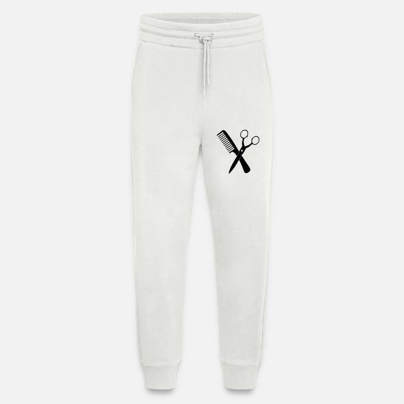 Ciseaux croisés - Pantalon de jogging bio décontracté fabriqué en UE - OFF WHITE