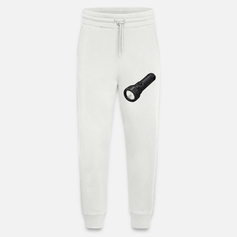 Compact Flashlight Illustration - Jogging Pants - made by SPREAD  - OFF WHITE