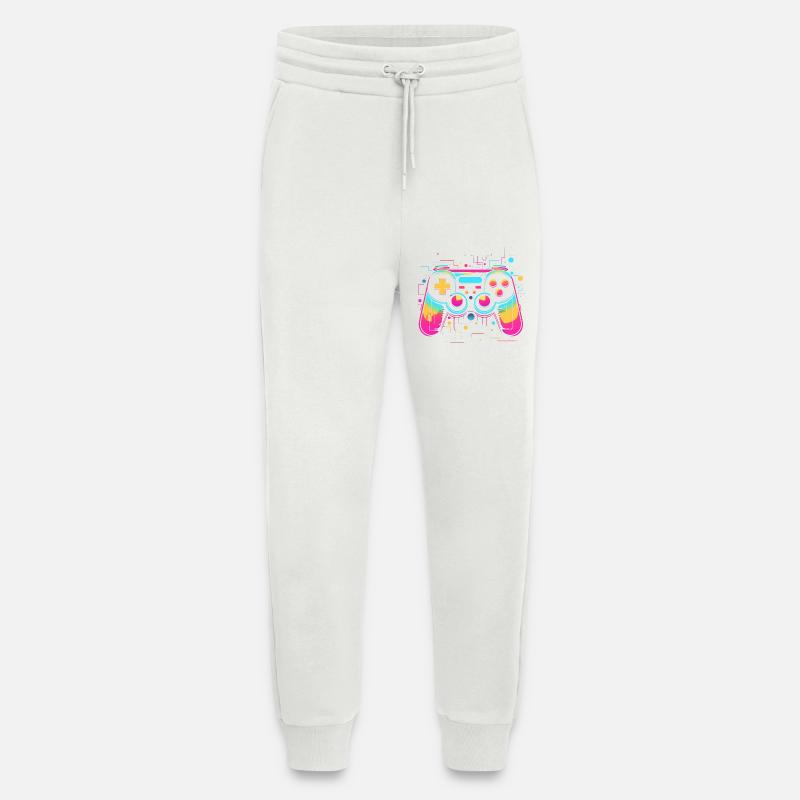 Game Controller Retrowave Look - Jogging Pants - made by SPREAD - OFF WHITE
