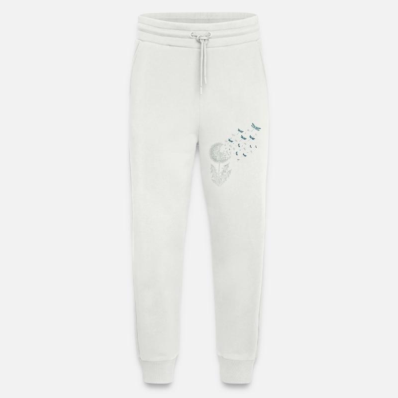 Pusteblume mit Libellen - Jogginghose - made by SPREAD - OFF WHITE