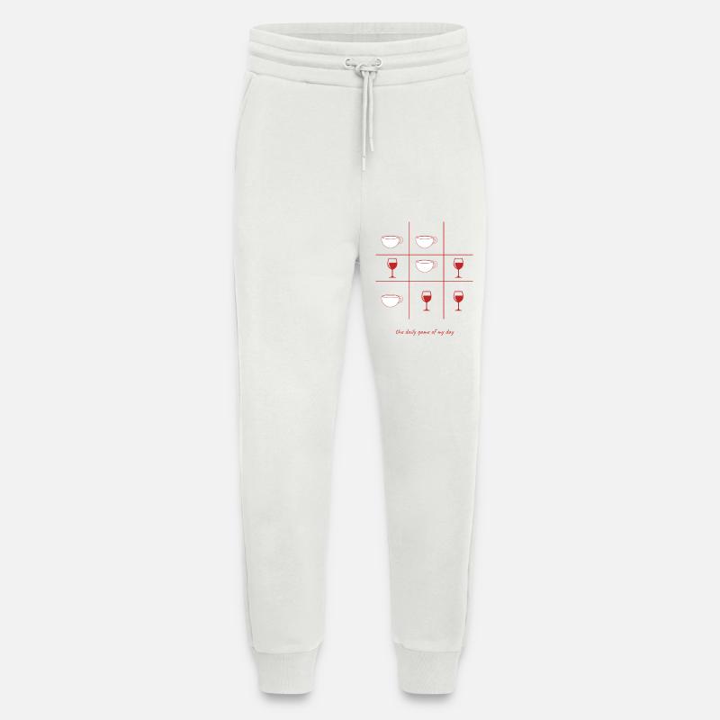 Kaffee oder Wein englisch - Jogginghose - made by SPREAD - OFF WHITE