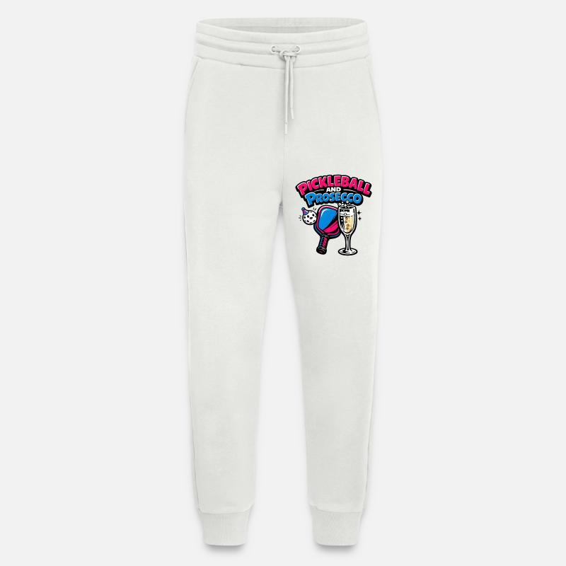 Pickleball Prosecco Logo - Jogging Pants - made by SPREAD - OFF WHITE