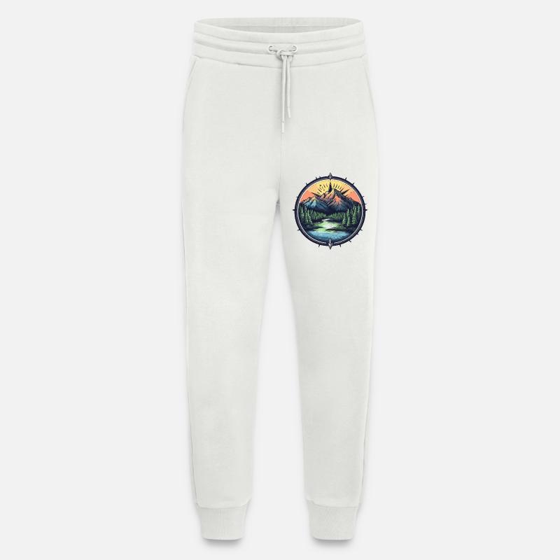 Berge Kompass - Jogginghose - made by SPREAD - OFF WHITE