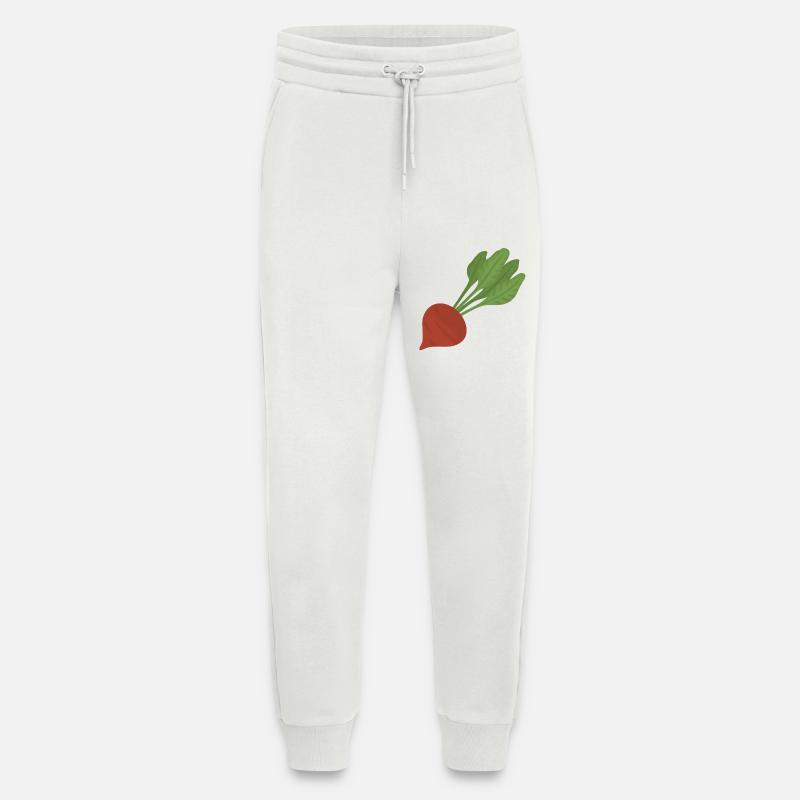 Beetroot Botanical Art - Jogging Pants - made by SPREAD - OFF WHITE