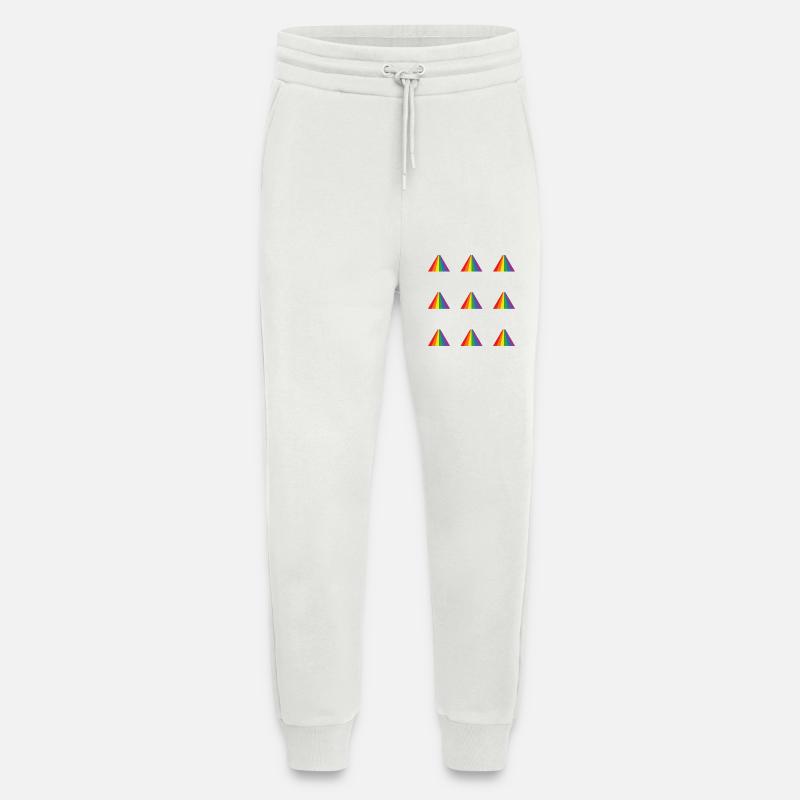 Rainbow Pyramid Pattern - Jogging Pants - made by SPREAD - OFF WHITE
