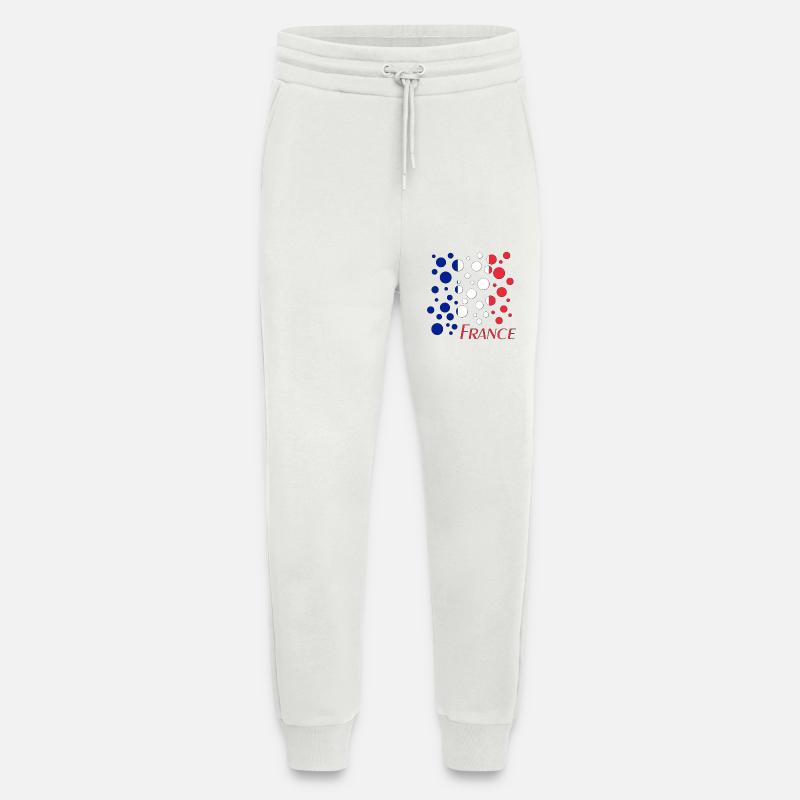 France Dot Pattern Flag - Jogging Pants - made by SPREAD - OFF WHITE