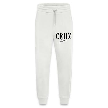 Lettrage Crux Move dans la conception moderne de l’escalade - Pantalon de jogging bio décontracté fabriqué en UE - OFF WHITE - Devant