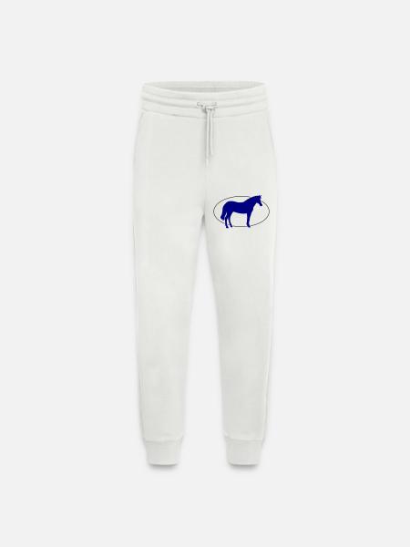 Kobaltblaues Pferd Silhouette - Jogginghose - made by SPREAD - OFF WHITE