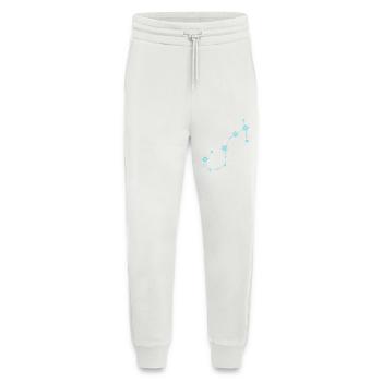 Signe astrologique de la Constellation du Scorpion Bleu pastel - Pantalon de jogging bio décontracté fabriqué en UE - OFF WHITE - Devant