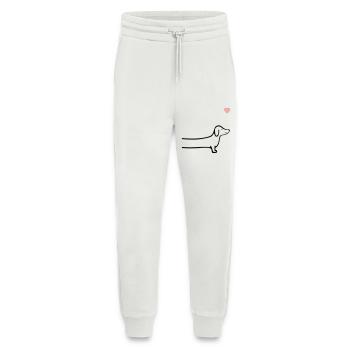 Dackel Herz Hunde - Jogginghose - made by SPREAD - OFF WHITE - Vorne