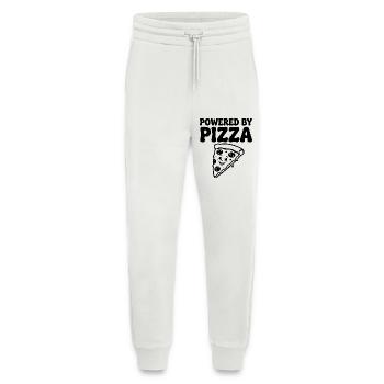 Powered by Pizza Lustiger Pizza Spruch - Jogginghose - made by SPREAD - OFF WHITE - Vorne