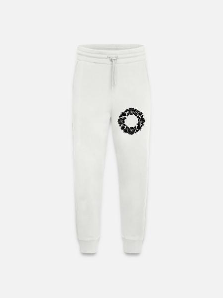 Rose Wreath - Jogging Pants - made by SPREAD  - OFF WHITE
