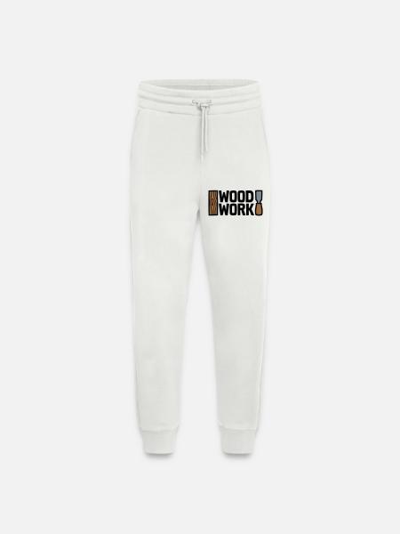 Wood Work Lettering Logo - Jogging Pants - made by SPREAD - OFF WHITE