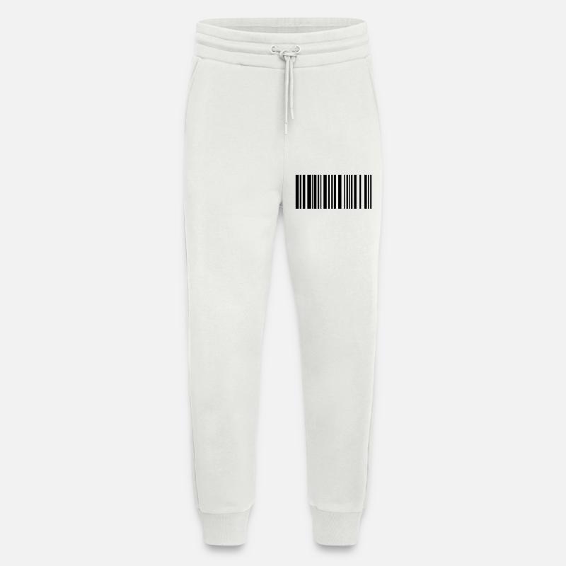 barcode - Pantalon de jogging bio décontracté fabriqué en UE - OFF WHITE