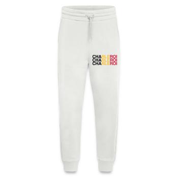 CHARLEROI Belgique Belgique Drapeau - Pantalon de jogging bio décontracté fabriqué en UE - OFF WHITE - Devant