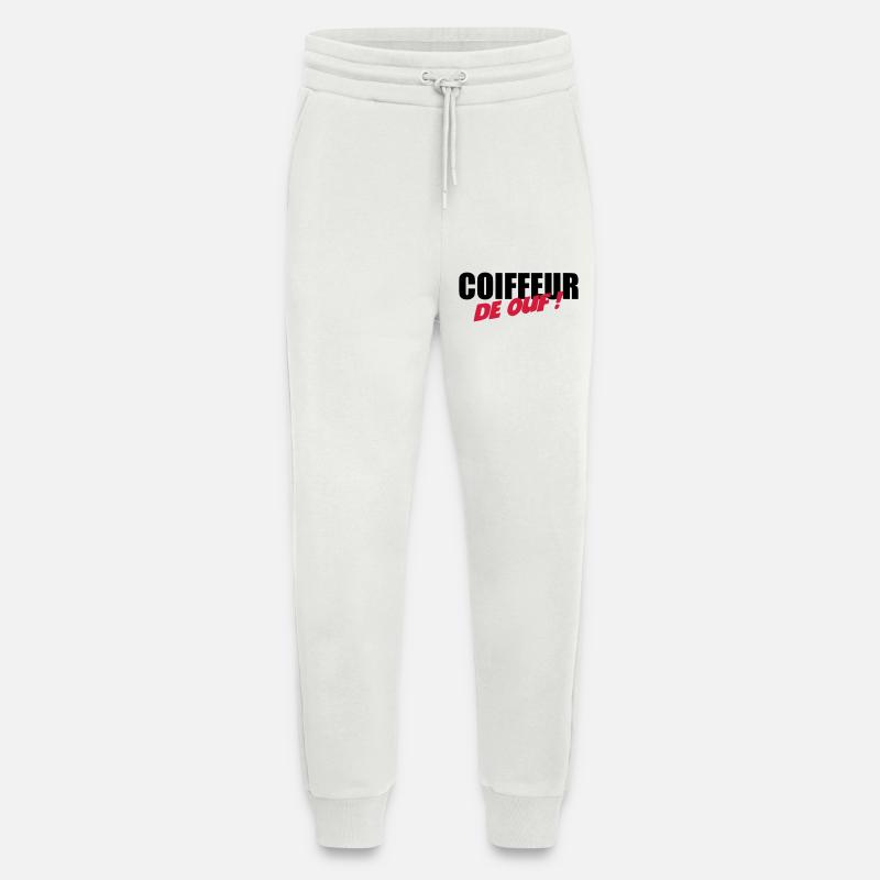Coiffure / Coiffeur / Coiffeuse / Mode / Cheveux - Pantalon de jogging bio décontracté fabriqué en UE - OFF WHITE