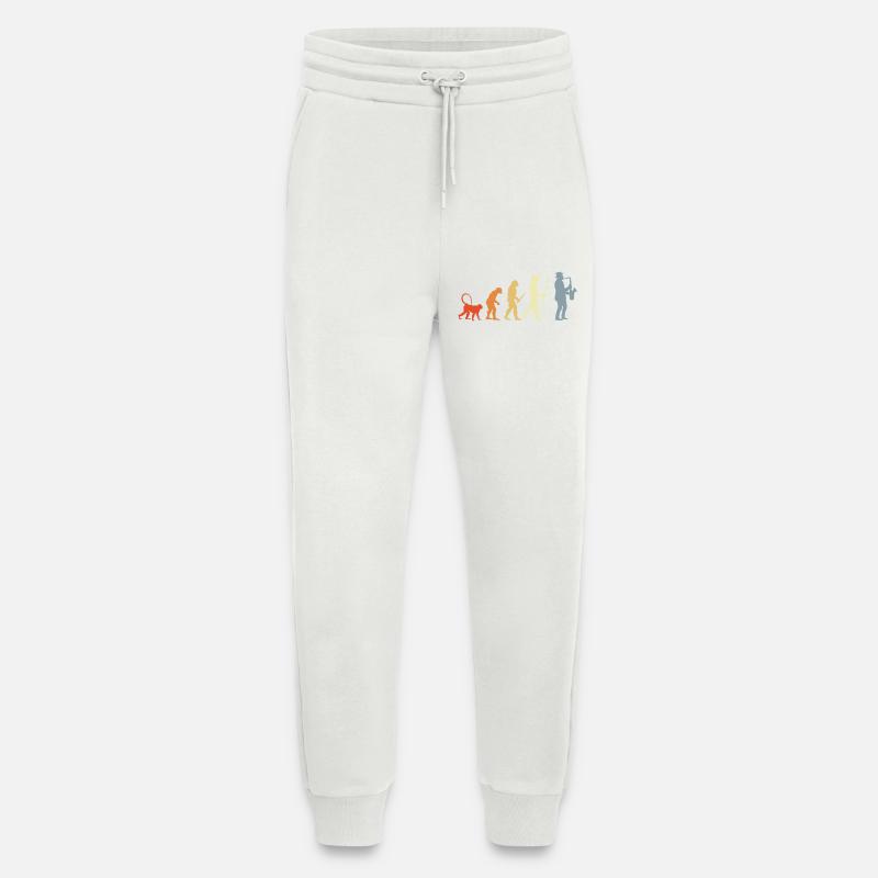 Saxophonist Evolution - Jogging Pants - made by SPREAD  - OFF WHITE