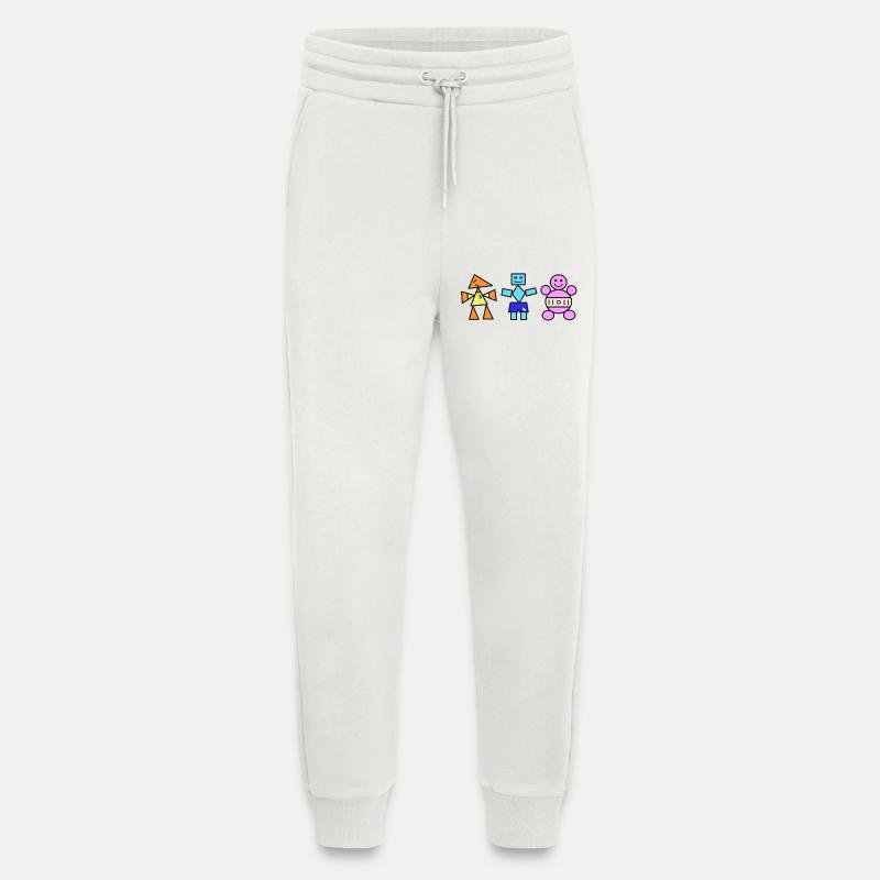 Geometric Trio Playful Figures,  One point  - Jogging Pants - made by SPREAD  - OFF WHITE