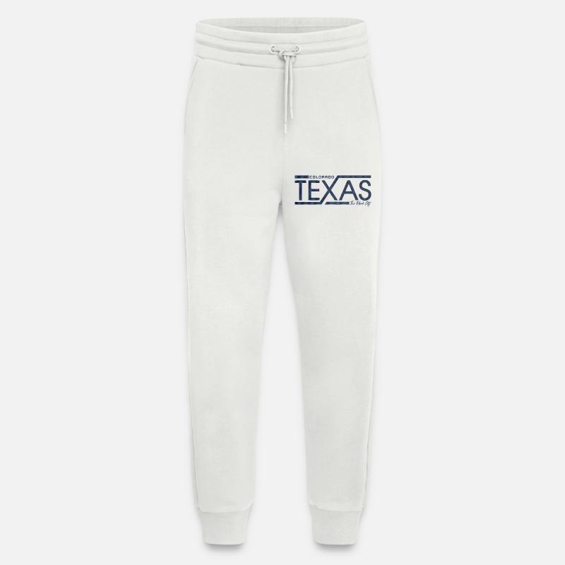 Texas Stripes Retro State Panel - Jogging Pants - made by SPREAD  - OFF WHITE