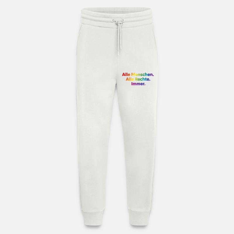 Alle Menschen Alle Rechte Immer Statement - Jogginghose - made by SPREAD - OFF WHITE