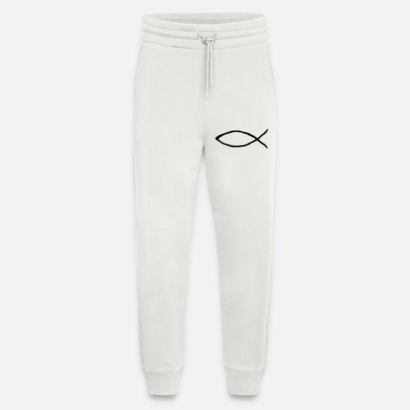 Christlicher Fisch - Jogginghose - made by SPREAD - OFF WHITE