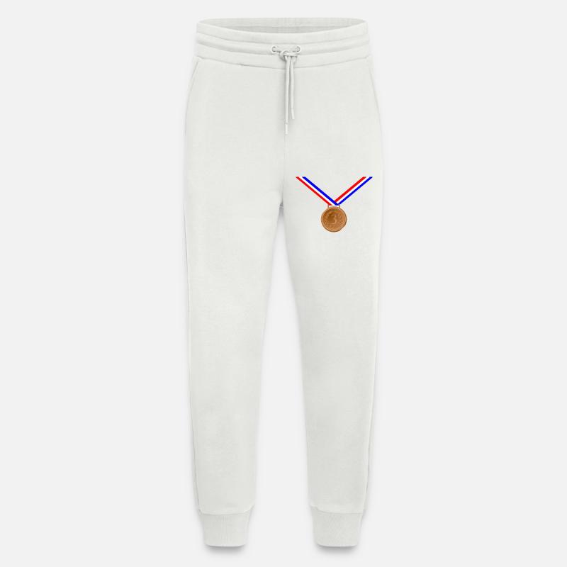 Médaille de bronze 3ème - Pantalon de jogging bio décontracté fabriqué en UE - OFF WHITE
