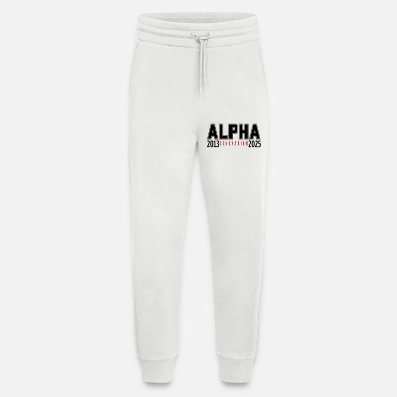 La génération alpha 2013-2025 - Pantalon de jogging bio décontracté fabriqué en UE - OFF WHITE