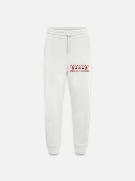 Norwegian Pattern Winter - Jogging Pants - made by SPREAD - OFF WHITE