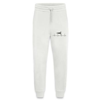 Calisthenics Human Flag Heartbeat Frequency Pulse - Jogging Pants - made by SPREAD  - OFF WHITE - Front