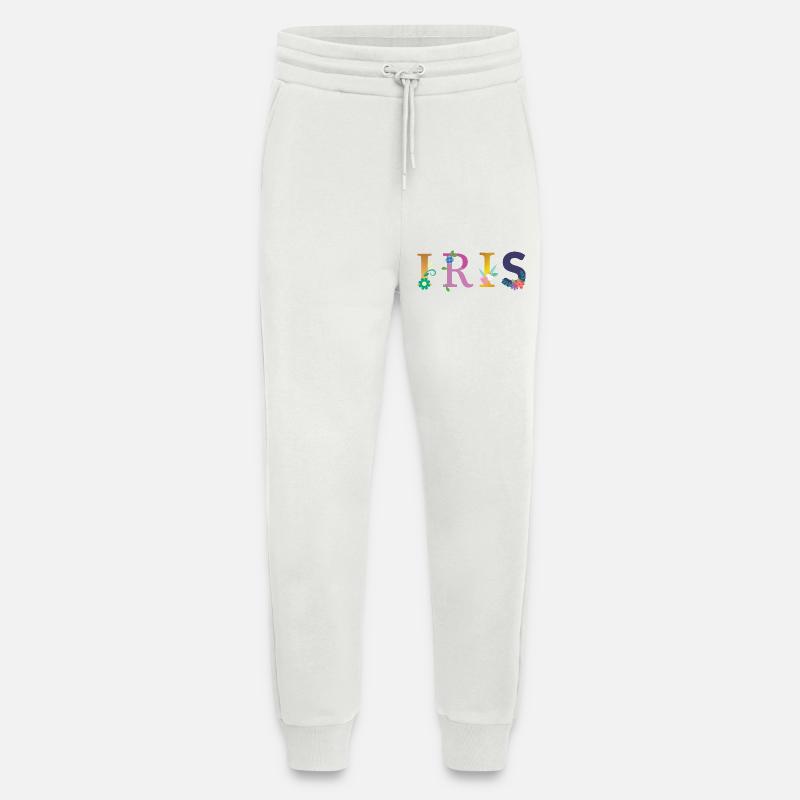 IRIS Name mit Blumen geschmückt - Jogginghose - made by SPREAD - OFF WHITE