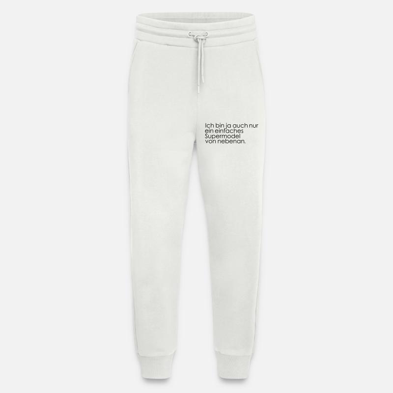 Supermodel d’à côté - Pantalon de jogging bio décontracté fabriqué en UE - OFF WHITE
