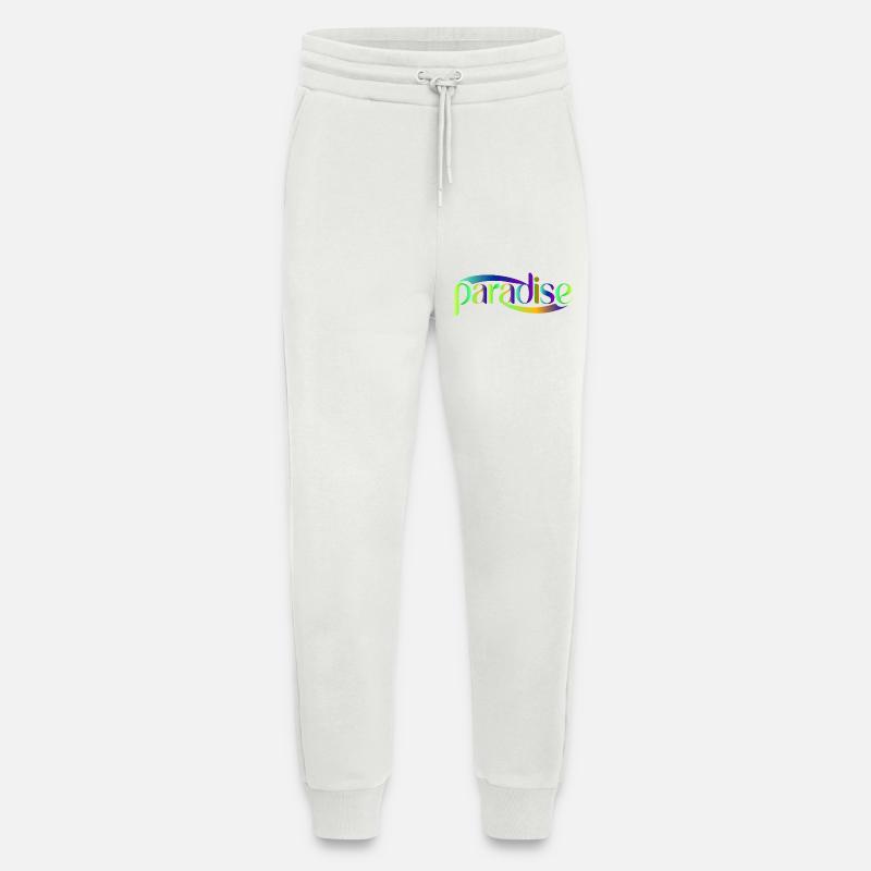 Paradise Rainbow Skriptdesign - Jogginghose - made by SPREAD - OFF WHITE