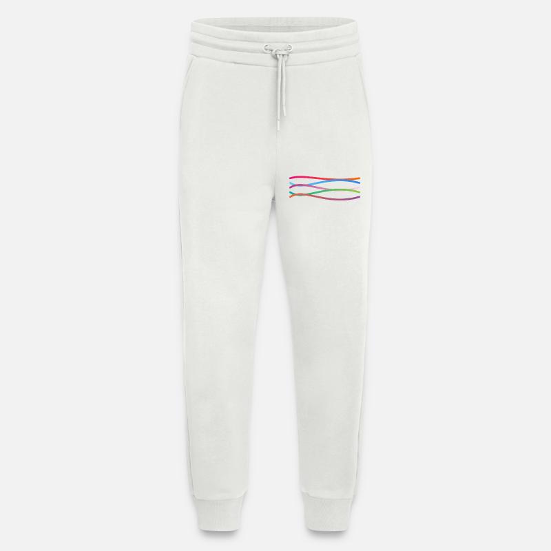 Bunte Wellenbänder  - Jogginghose - made by SPREAD - OFF WHITE