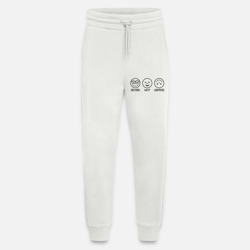 Neugier Mut Abenteuer - Jogginghose - made by SPREAD - OFF WHITE