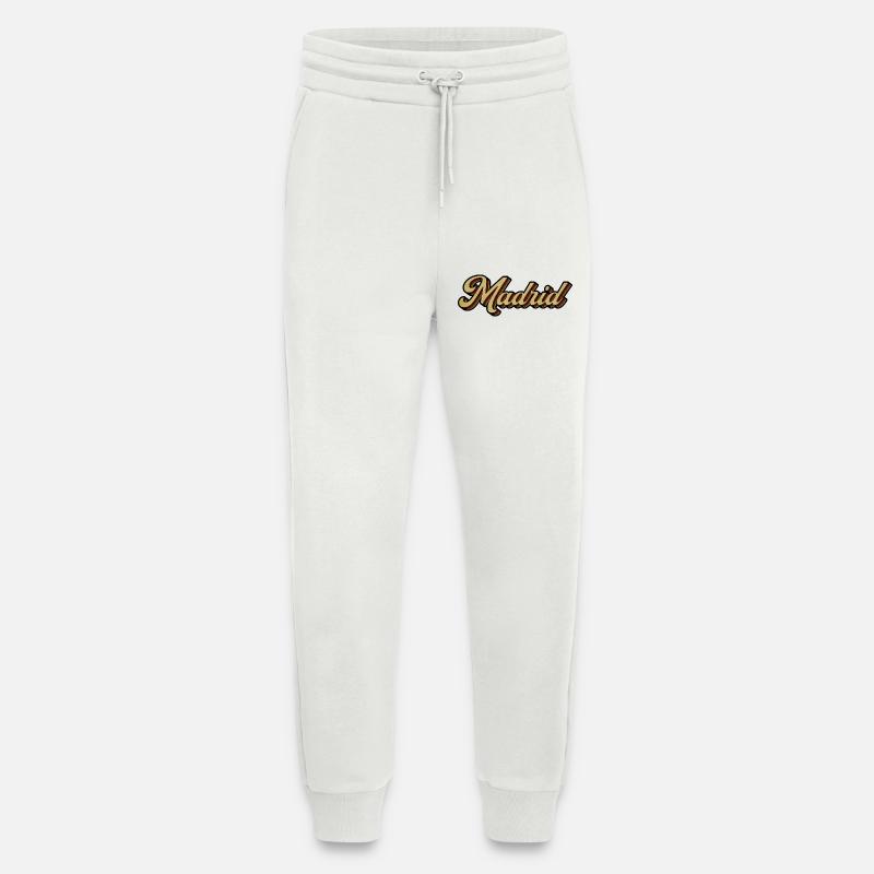 Madrid Retro Striped Script - Jogging Pants - made by SPREAD  - OFF WHITE