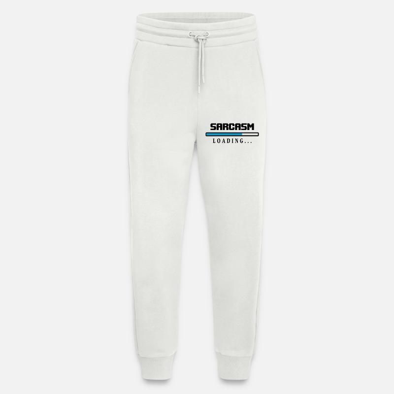 Sarcasm Loading Beam Saying - Jogging Pants - made by SPREAD  - OFF WHITE