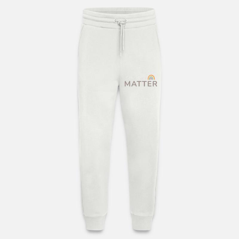 Les petits pas comptent, Rainbow Taupe - Pantalon de jogging bio décontracté fabriqué en UE - OFF WHITE