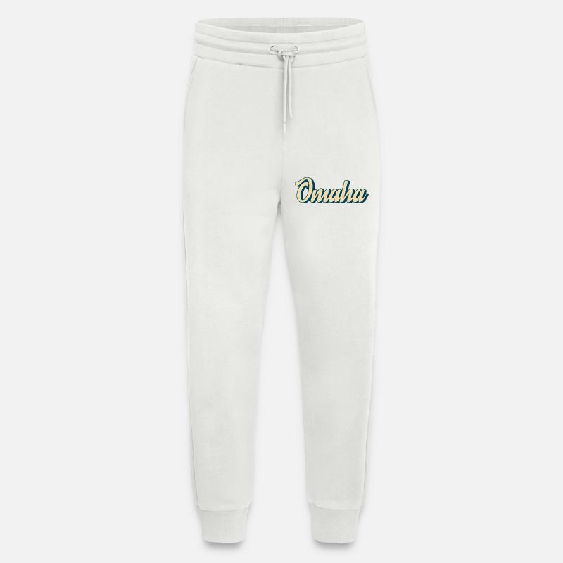 Omaha Script Rétro - Pantalon de jogging bio décontracté fabriqué en UE - OFF WHITE