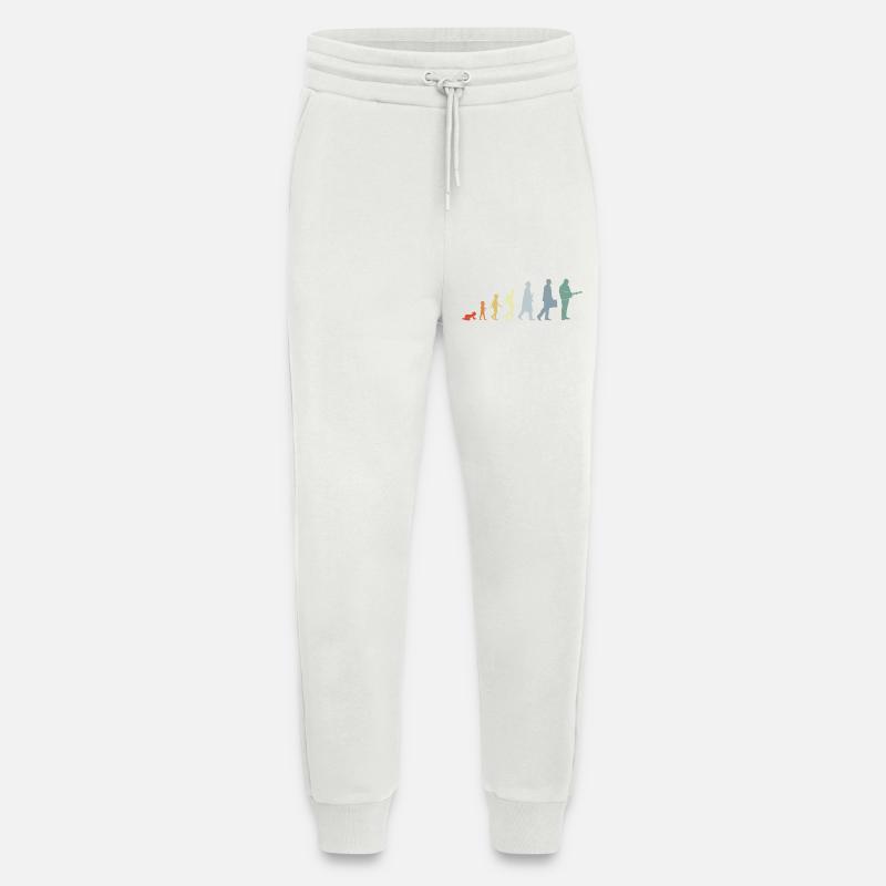 Évolution du guitariste - Pantalon de jogging bio décontracté fabriqué en UE - OFF WHITE