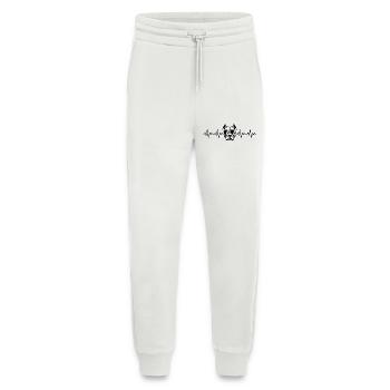 Pitbull ECG heartbeat - Jogging Pants - made by SPREAD  - OFF WHITE - Front