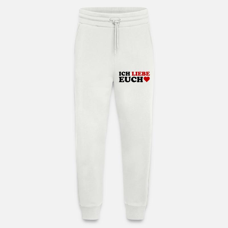 LIEBE Herzrot – Rotes Wortkunst-Design - Jogginghose - made by SPREAD - OFF WHITE